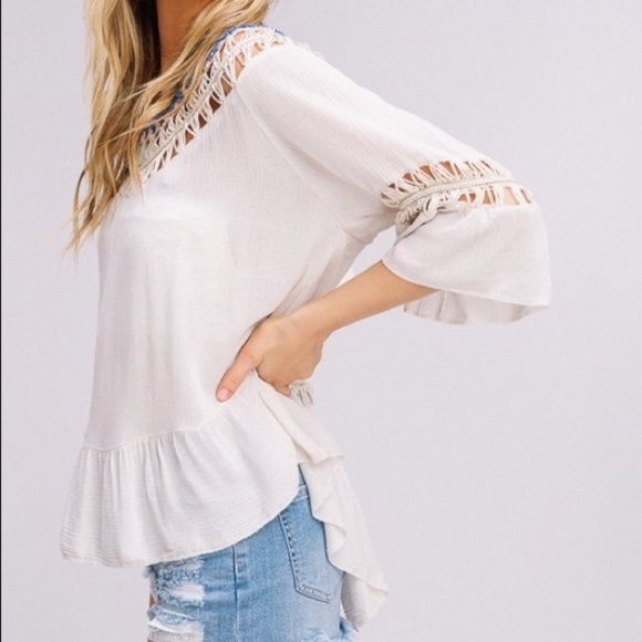 BOHO Jasmine Crocheted Top-LAST ONE ☝️ - Picture 2 of 4